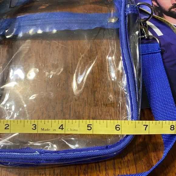 Clear concert event bag. In Indianapolis Colts blue colored straps. NFL football - Picture 7 of 8